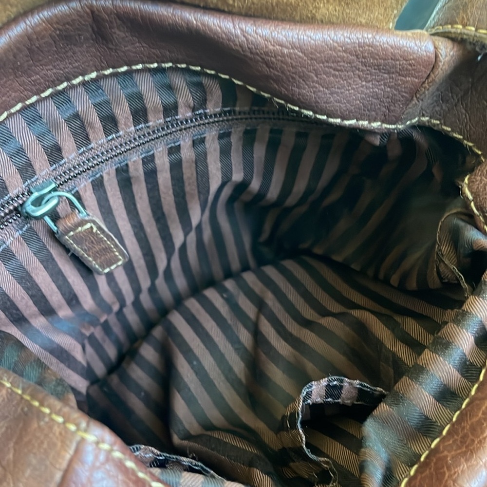 Jack George genuine leather crossbody shoulder handbag purse like new - Picture 6 of 7